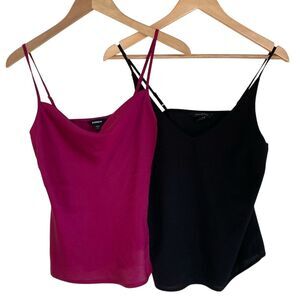 Banana Republic Express Camisole Bundle Womens Size XS Black Pink Basics‎